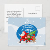 フェスティバルサンタとフレンズのクリスマスカード シーズンポストカード (正面/裏面)