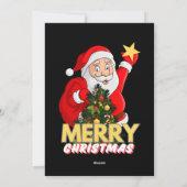 フェスティバルサンタエバーグリーンクリスマスパーティの招待状 シーズンカード (裏面)