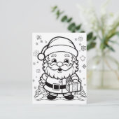 フェスティバルサンタキッズカラーリング ポストカード (スタンド正面)