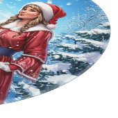 フェスティバルサンタクロースとミセス・クロース カッティングボード (角)