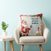 フェスティバルサンタクロースと雪だるま クッション (椅子)