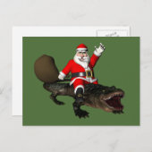 フェスティバルサンタクロースアンアリゲーター シーズンポストカード (正面/裏面)