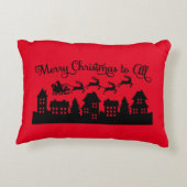 フェスティバルサンタクロースアンドトナカイ装飾用クッション アクセントクッション (裏面)