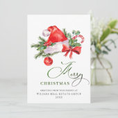 フェスティバルサンタクロースハットクリスマス企業の シーズンカード (スタンド正面)