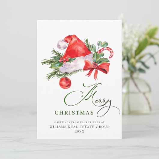 フェスティバルサンタクロースハットクリスマス企業の シーズンカード (スタンド正面)