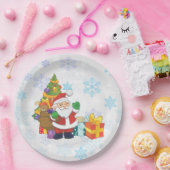 フェスティバルサンタクロースパーティー ペーパープレート (パーティー)