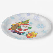 フェスティバルサンタクロースパーティー ペーパープレート (アングル)