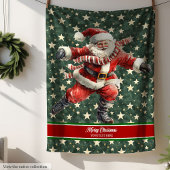 フェスティバルサンタクロースブランケット付名前をカスタムする フリースブランケット