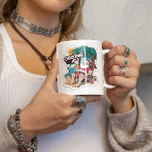 フェスティバルサンタクロースリラックスズオントロピカルショア コーヒーマグカップ