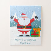 フェスティバルサンタクロース漫画パーソナライズされた冬 ジグソーパズル (縦)