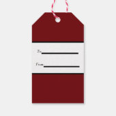 フェスティバルサンタクロース赤いスーツのジャケットとベルト ギフトタグ (裏面)