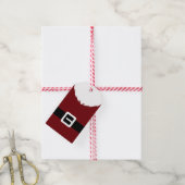 フェスティバルサンタクロース赤いスーツのジャケットとベルト ギフトタグ (より糸付き)