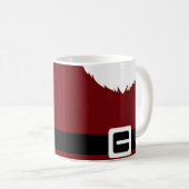 フェスティバルサンタクロース赤いスーツのジャケットとベルト コーヒーマグカップ (正面右)