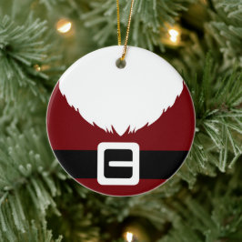 フェスティバルサンタクロース赤いスーツのジャケットとベルト セラミックオーナメント