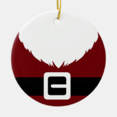 フェスティバルサンタクロース赤いスーツのジャケットとベルト セラミックオーナメント (正面)