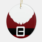 フェスティバルサンタクロース赤いスーツのジャケットとベルト セラミックオーナメント (左)