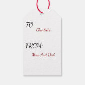 フェスティバルサンタクロース配信ラベルのための休日応援 ギフトタグ (裏面)