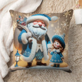 フェスティバルサンタクロース&チャイルド クッション (ブランケット)