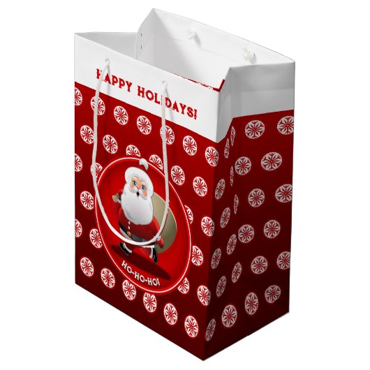 フェスティバルサンタクロース ミディアムペーパーバッグ (裏面アングル)
