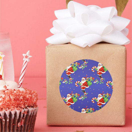 フェスティバルサンタクロース ラウンドシール (パーティー)