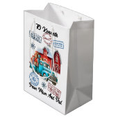 フェスティバルサンタサック付きトラックシール ミディアムペーパーバッグ (裏面アングル)