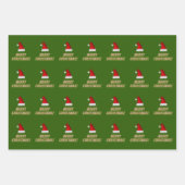 フェスティバルサンタストライプのハット+"MERRY CHRISTMAS!" ラッピングペーパーシート (正面3)