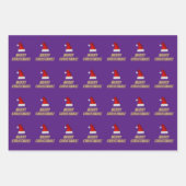 フェスティバルサンタストライプのハット+"MERRY CHRISTMAS!" ラッピングペーパーシート (正面2)