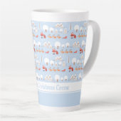 フェスティバルサンタズクリスマスビレッジ&おもしろいトナカイ カフェラテマグ (右アングル)