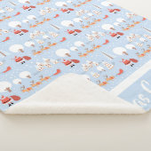 フェスティバルサンタズクリスマスビレッジ&おもしろいトナカイ シェルパブランケット (3/4)