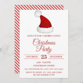 フェスティバルサンタハットクリスマスパーティー 招待状 (正面/裏面)