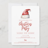 フェスティバルサンタハットクリスマスパーティー 招待状 (正面)
