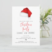 フェスティバルサンタハットブラッククリスマスパーティー 招待状 (スタンド正面)