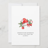 フェスティバルサンタハットホリデークリスマスイブパーティー 招待状 (裏面)