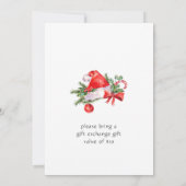 フェスティバルサンタハットメリークリスマスリトルパーティー 招待状 (裏面)