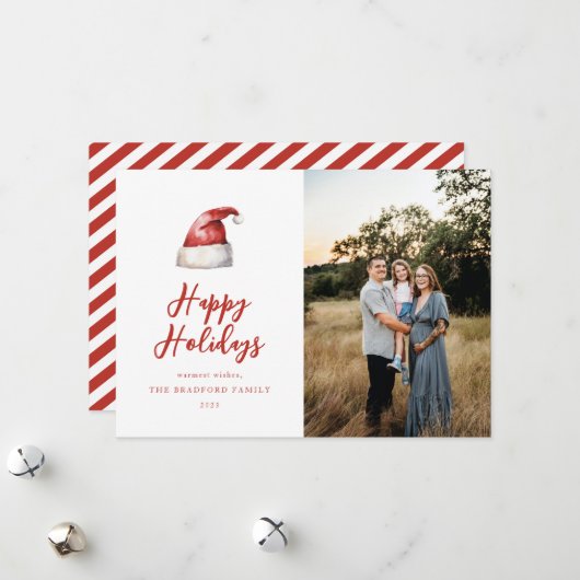 フェスティバルサンタハット写真 シーズンカード (正面/裏面インサイチュ)