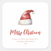 フェスティバルサンタハット スクエアシール (正面)