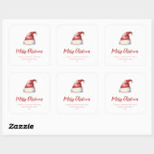 フェスティバルサンタハット スクエアシール (シート)