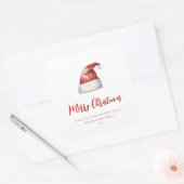 フェスティバルサンタハット スクエアシール (封筒)