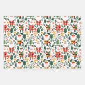 フェスティバルサンタパターンラッピング紙シート ラッピングペーパーシート (正面2)