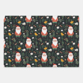 フェスティバルサンタパターンラッピング紙シート ラッピングペーパーシート (正面)