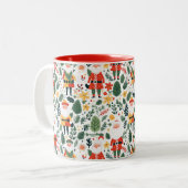 フェスティバルサンタパターン ツートーンマグカップ (正面左)