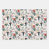 フェスティバルサンタパターン ラッピングペーパーシート (正面3)