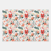 フェスティバルサンタパターン ラッピングペーパーシート (正面2)