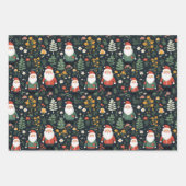 フェスティバルサンタパターン ラッピングペーパーシート (正面)