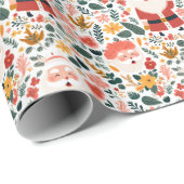 フェスティバルサンタパターン ラッピングペーパー (ロールコーナー)