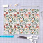 フェスティバルサンタパターン 薄葉紙 (クラフト)