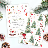 フェスティバルサンタベビークリスマスウィンターベビーシャワー 招待状