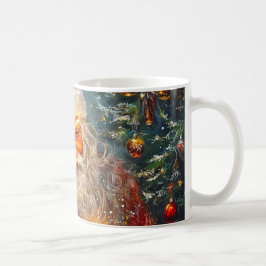 フェスティバルサンタマグカップとクリスマスツリー コーヒーマグカップ