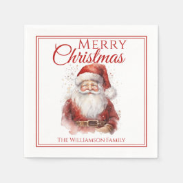 フェスティバルサンタメリークリスマス スタンダードカクテルナプキン