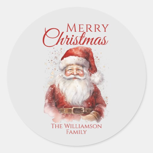 フェスティバルサンタメリークリスマス ラウンドシール (正面)